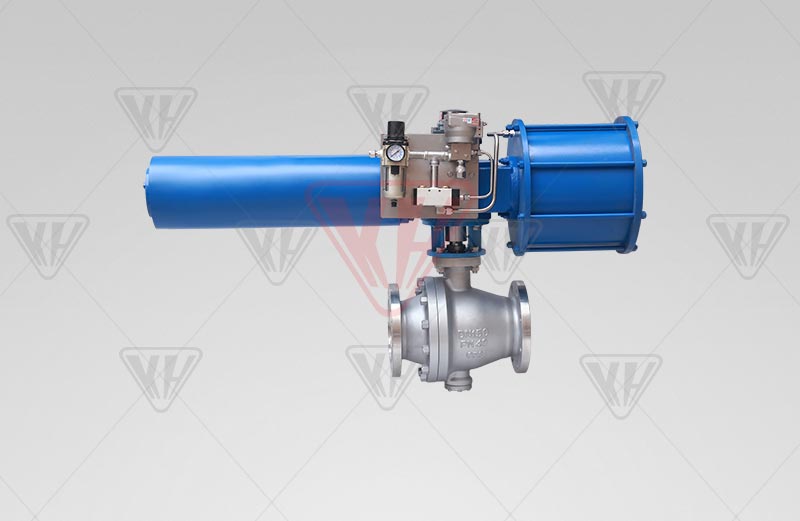 Pneumatic fixed ball valve